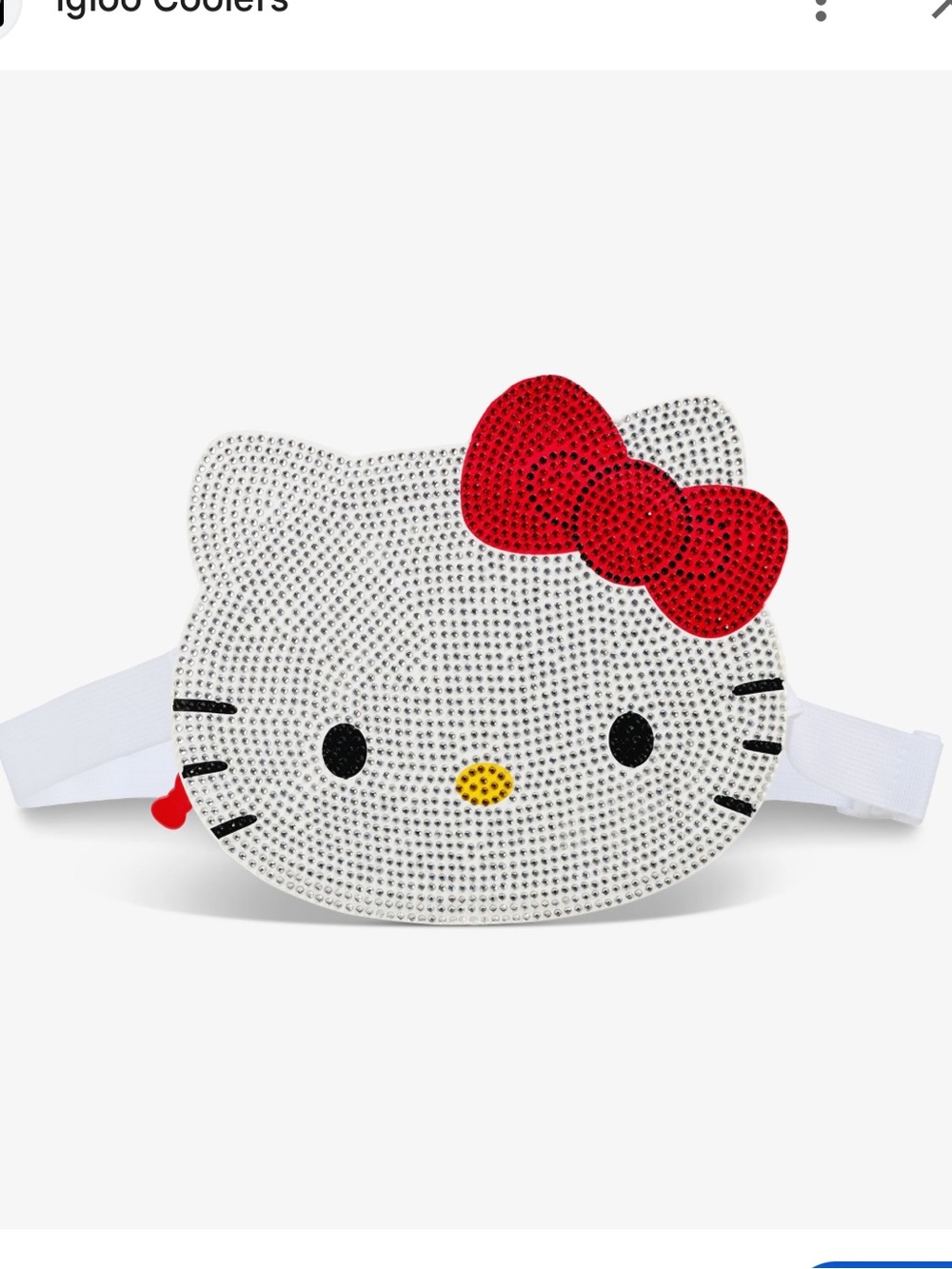 Hello Kitty x Igloo rhinestone Fanny pack cooler belt bag Sequins cute cat NWOT